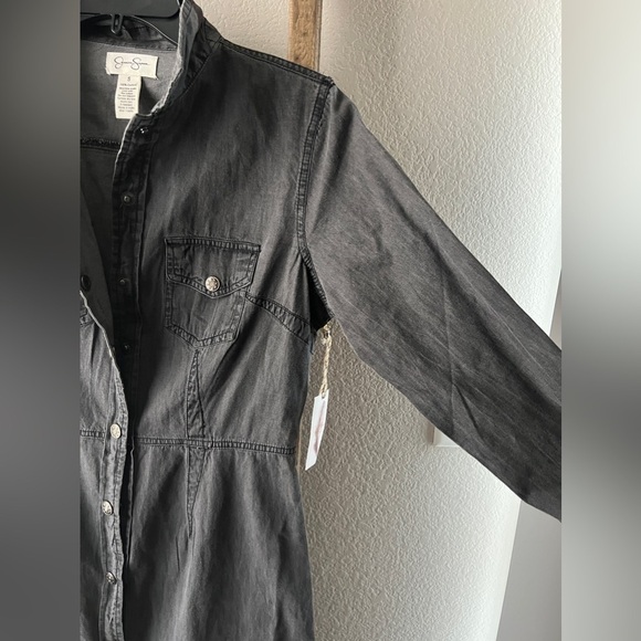 Jessica Simpson - grey denim bottom down dress - Picture 3 of 6